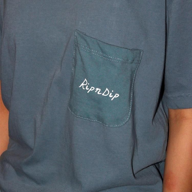 RIPNDIP （リップンディップ）Nerma Lisa Pocket Tee (Light Slate)の