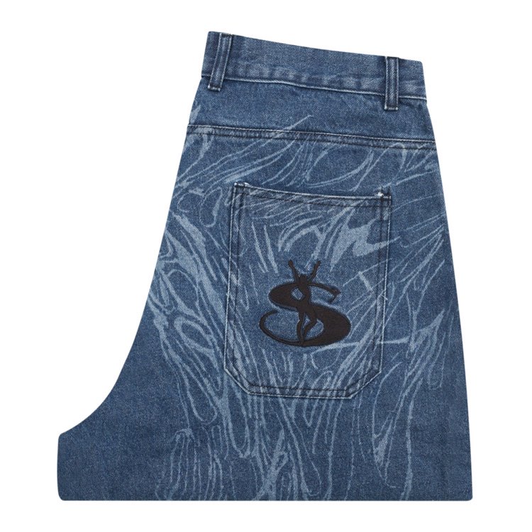 skateYardsale Ripper Jeans Overdyed Blue L - デニム/ジーンズ