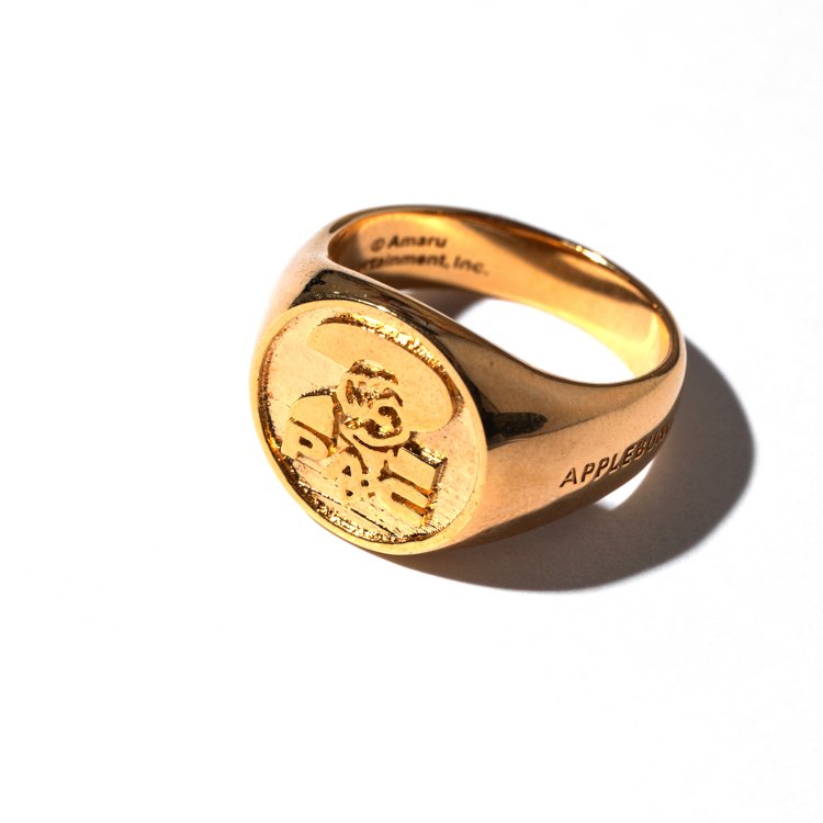 APPLEBUM（アップルバム) 【2PAC】Logo Ring | 18Kゴールドリング