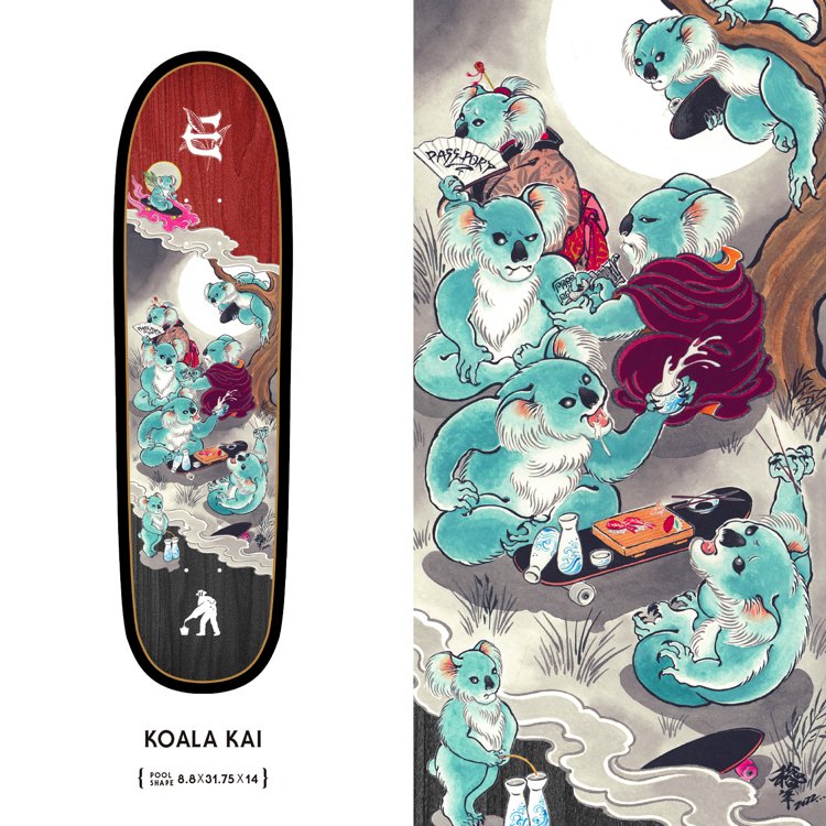 Evisen Skateboards ゑ（エビセン）× PASS~PORT / KOALA KAI