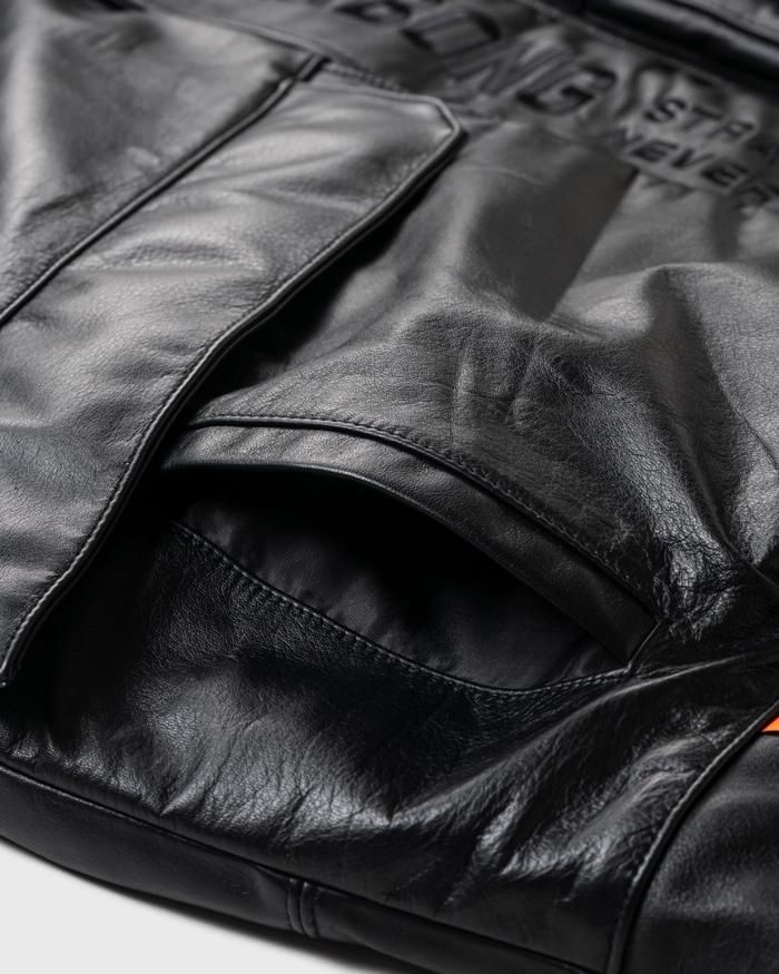 TIGHTBOOTH × KILLER BONG / SHORT LEATHER MONSTER PARKA