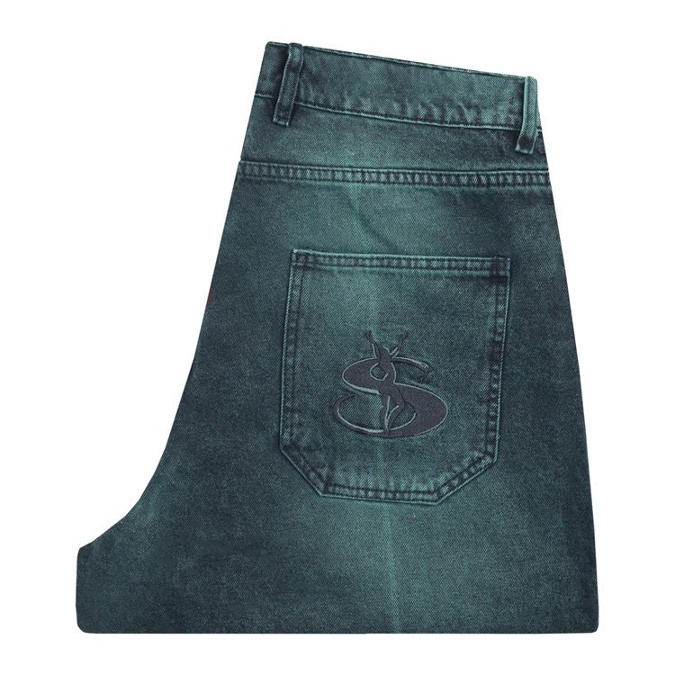 YARDSALE（ヤードセール）/ Bleached Phantasy Jeans (Emerald) - birnest