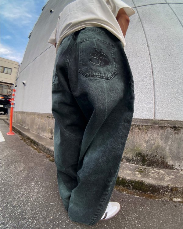 YARDSALE（ヤードセール）/ Bleached Phantasy Jeans (Emerald) - birnest