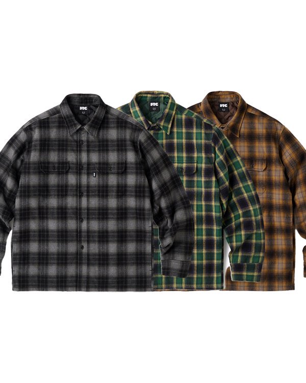 FTC / QUILTED LINED PLAID NEL SHIRT