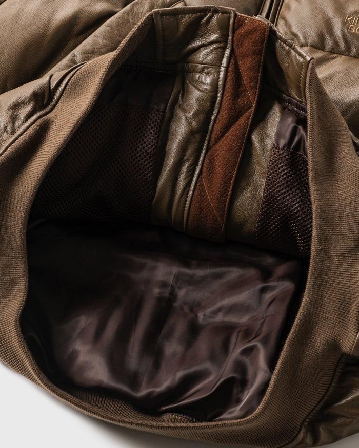 TIGHTBOOTH / TBKB LEATHER MA-1 DOWN JKT