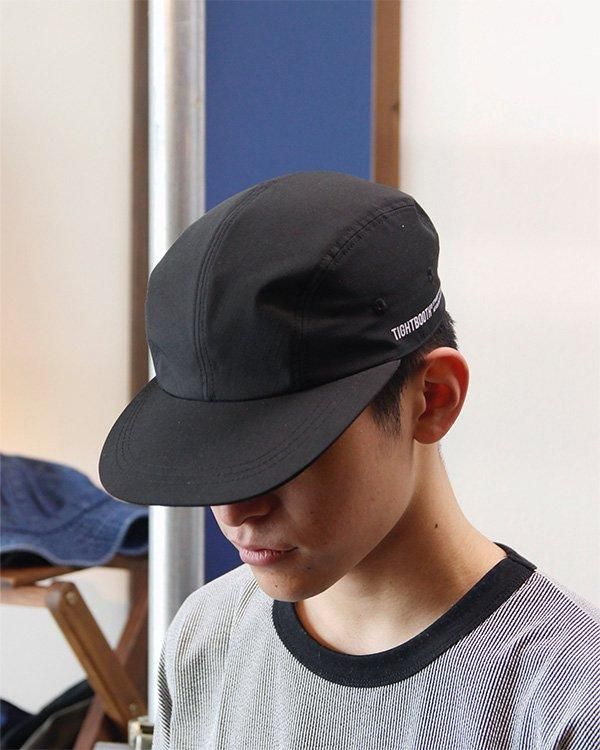 美品 タイトブース RIPSTOP SIDE LOGO CAMP CAP 黒 TIGHTBOOTH（タイトブース）RIPSTOP SIDE LOGO CAMP CAP - birnest