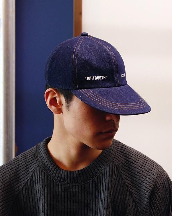 【TIGHTBOOTH】ロゴ刺繍　6パネルキャップ TIGHTBOOTH（タイトブース）LABEL LOGO DENIM 6 PANEL - birnest