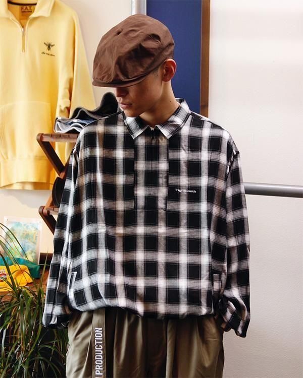 トップス TIGHTBOOTH PLAID HALF ZIP L/S SHIRT TIGHTBOOTH | タイトブース | PLAID HALF ZIP L/S SHIRT