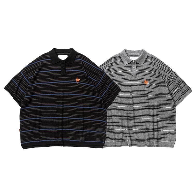 TIGHTBOOTH(タイトブース)BORDER KNIT POLO SHIRT TIGHTBOOTH(タイトブース)BORDER KNIT POLO SHIRT
