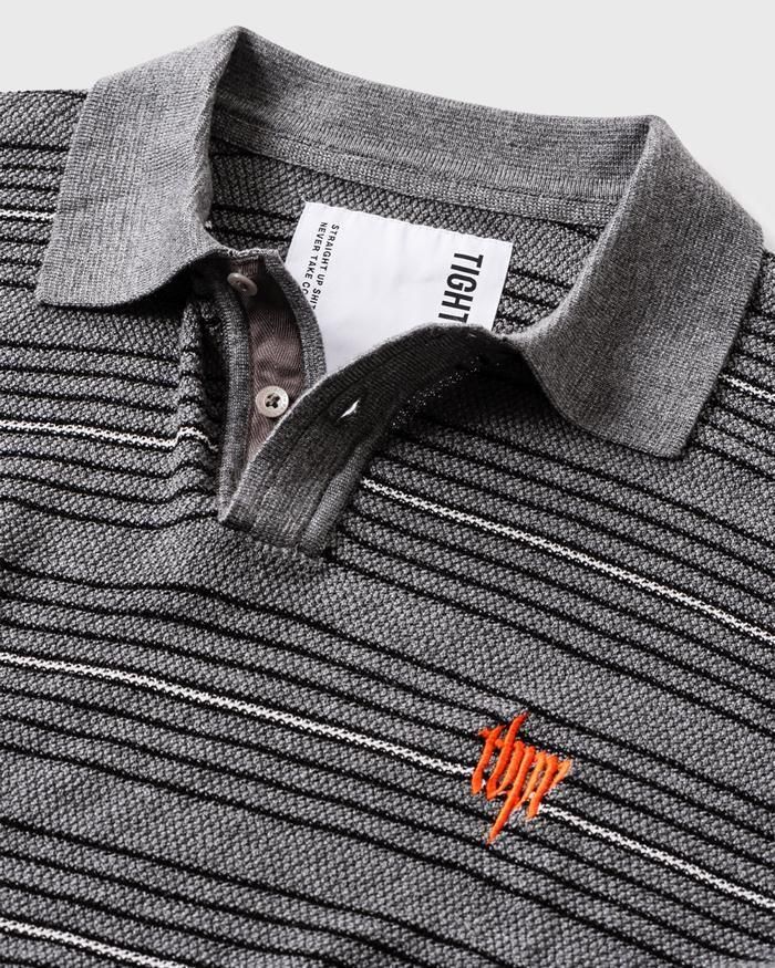 STRIPE KNIT OPEN POLO - TIGHTBOOTH® タイトブース