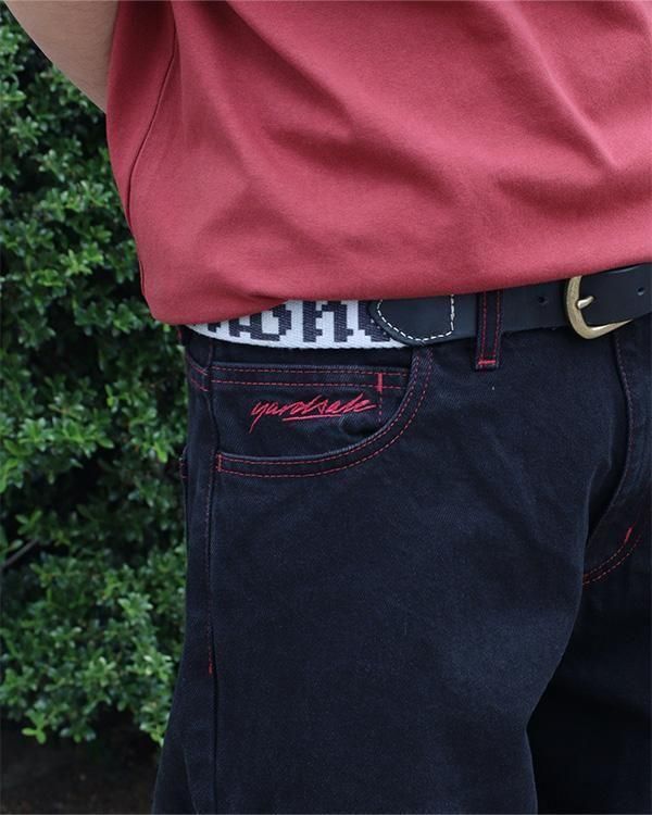 ヤードセール デニム 赤 YARDSALE（ヤードセール）Phantasy Jeans (Overdyed Red)の通販