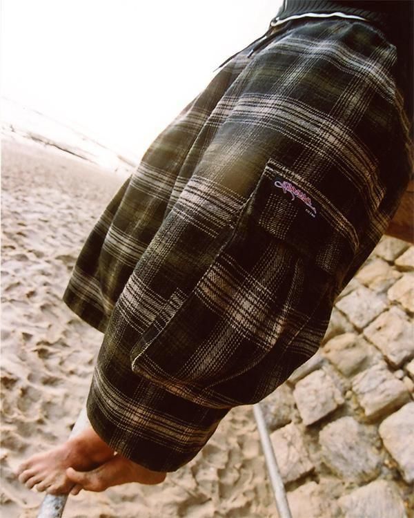 YARDSALEʥ䡼ɥ/ Shoreline Plaid Shorts (Black/Grey)