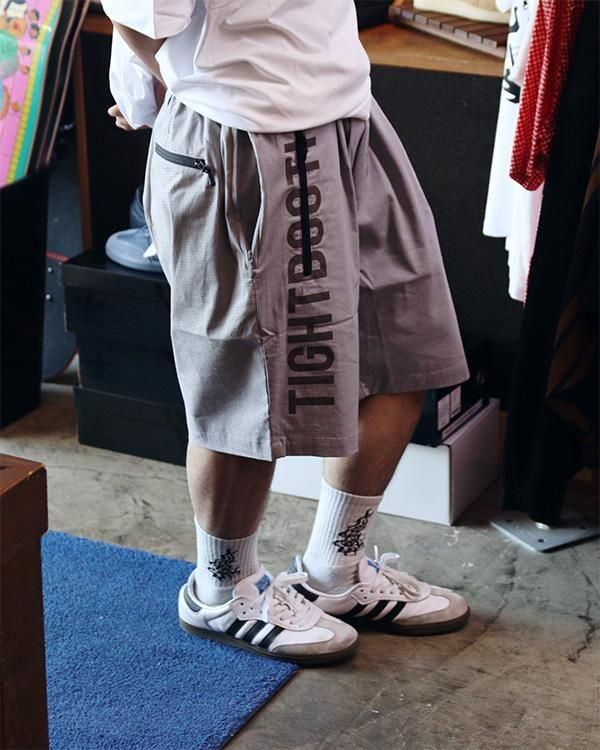 TIGHTBOOTH LABEL LOGO BOARD ショート タイトブース LABEL LOGO BOARD SHORTS - TIGHTBOOTH® タイトブース