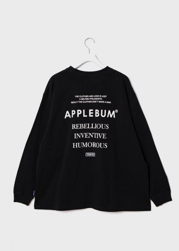 APPLEBUM 長袖Tシャツ meshホワイト APPLEBUM 新品 アップルバム Logo L/S Tee ロンT ロンティー