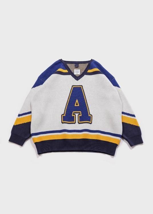 <img class='new_mark_img1' src='https://img.shop-pro.jp/img/new/icons5.gif' style='border:none;display:inline;margin:0px;padding:0px;width:auto;' />APPLEBUMʥåץХHOCKEY JERSEYS KNIT SWEATER
