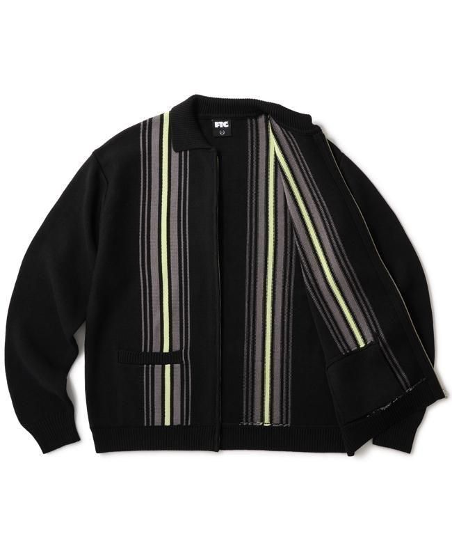 多色ストライプジップアップカーディガン FTC / STRIPE ZIP UP KNIT CARDIGAN - birnest