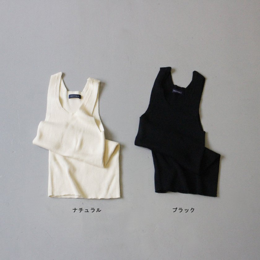 RESTFOLK SILK タンクトップ ホールガーメント ORGANIC COTTON & SILK