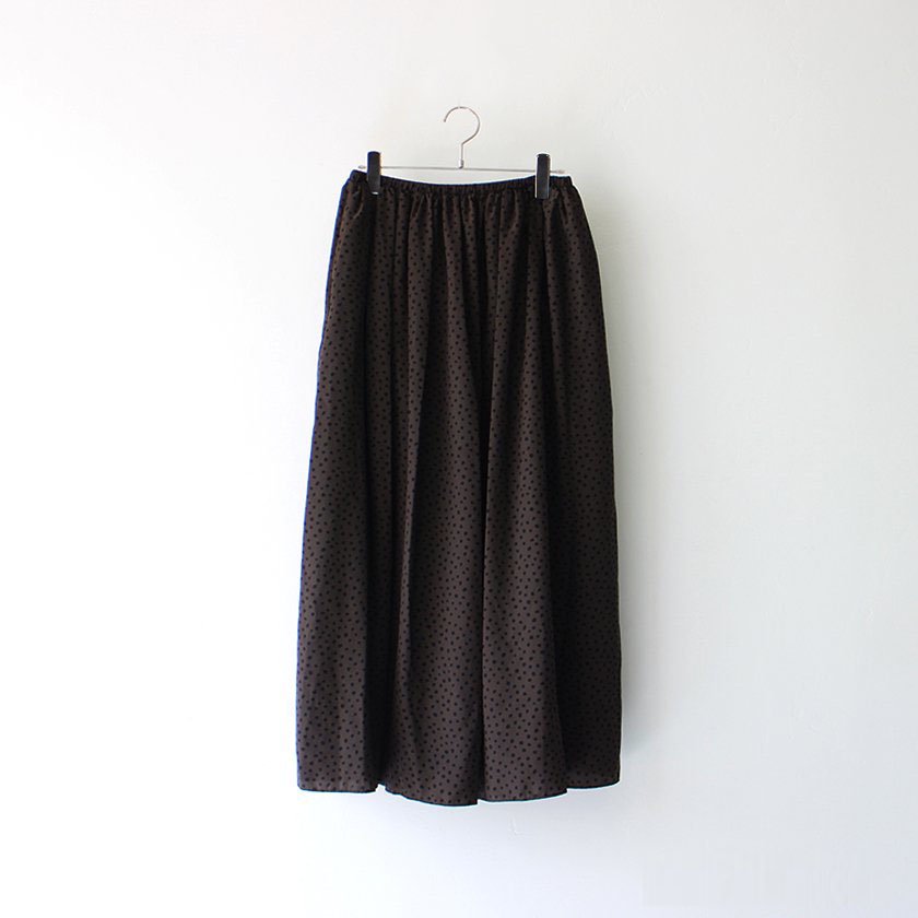 AQUA FITS Satin drape skirt (ドット)