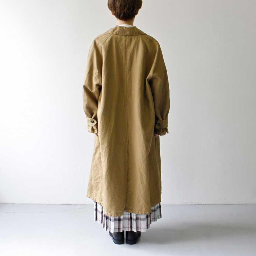 HTS COTTON LINEN OVERDYED BALMACAAN COAT の通販- AIDA ONLINE STORE