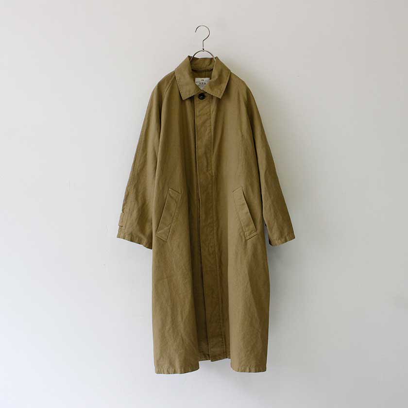 HTS COTTON LINEN OVERDYED BALMACAAN COAT の通販- AIDA ONLINE STORE