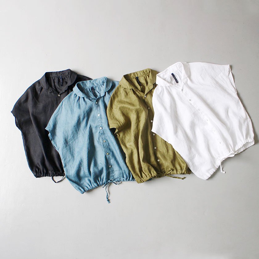 【SALE30%OFF!】NATURAL LAUNDRY リネンクロス フレンチドローシャツ<img class='new_mark_img2' src='https://img.shop-pro.jp/img/new/icons20.gif' style='border:none;display:inline;margin:0px;padding:0px;width:auto;' />