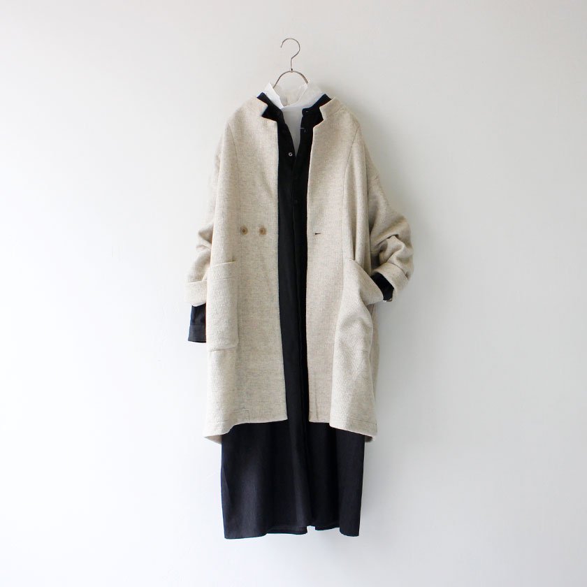 【SALE20％OFF!】NATURAL LAUNDRY ダブルフェイス スリップオンコート<img class='new_mark_img2' src='https://img.shop-pro.jp/img/new/icons20.gif' style='border:none;display:inline;margin:0px;padding:0px;width:auto;' />