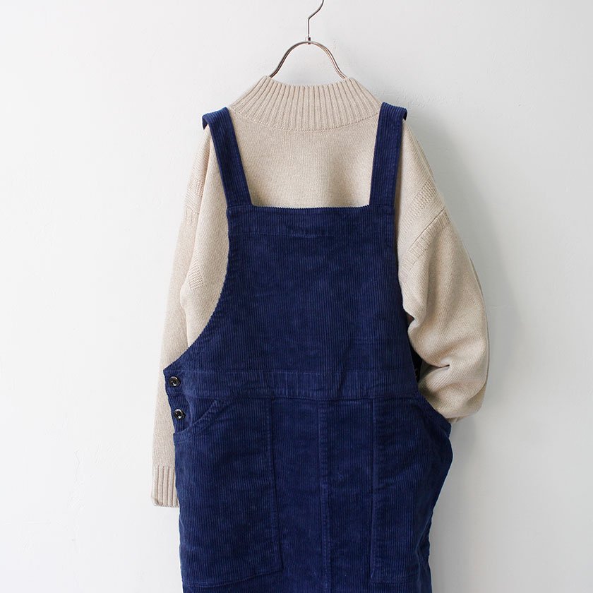 【SALE30%OFF!】NATURAL LAUNDRY 8Wストレッチコール ポケットサロペットスカート<img class='new_mark_img2' src='https://img.shop-pro.jp/img/new/icons20.gif' style='border:none;display:inline;margin:0px;padding:0px;width:auto;' />