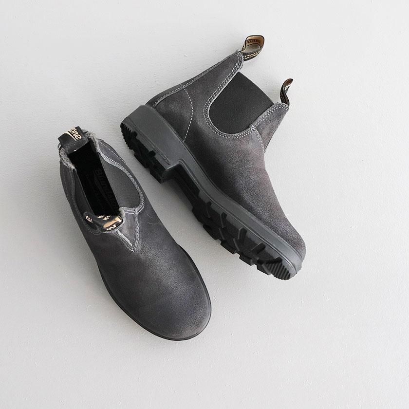 Blundstone ワックススエード サイドゴアブーツ スティールグレーの ...