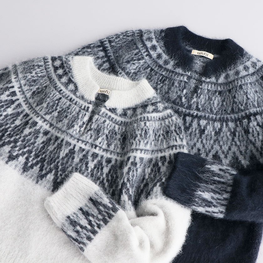 unfil royal baby alpaca nordic-pattern sweater の通販。- AIDA