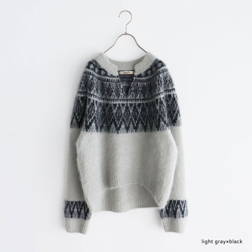 unfil royal baby alpaca nordic-pattern sweater の通販。- AIDA