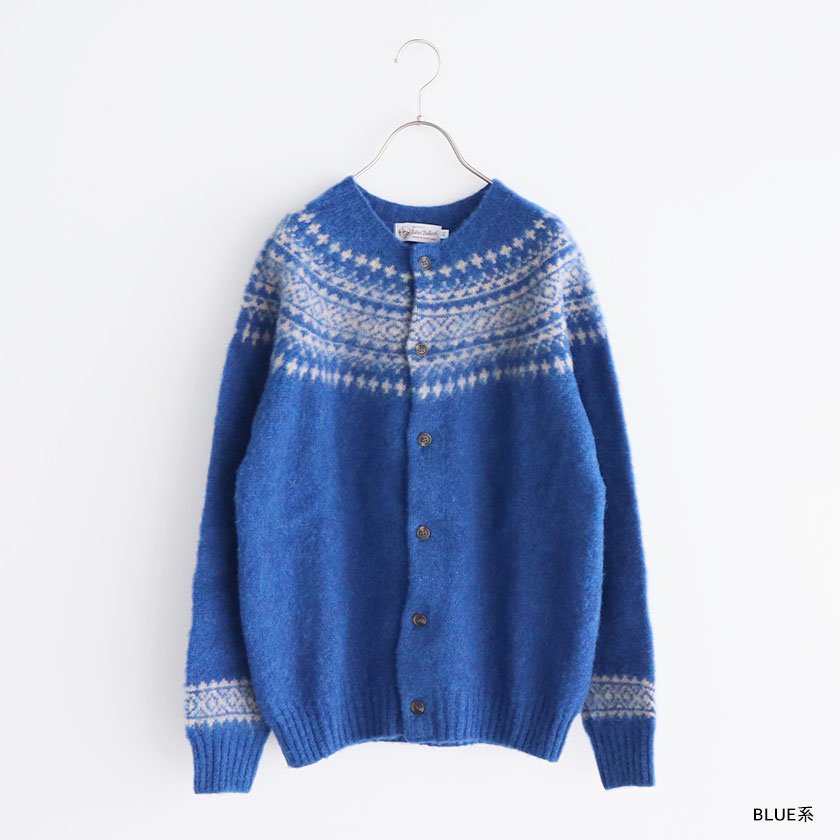 John Tulloch Shetland Wool Nordic Crew-neck Cardigan の通販