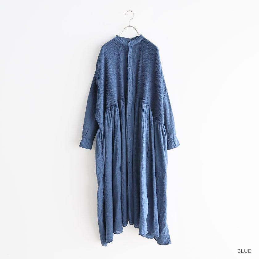 maison de soil 80'S ORGANIC COTTON PINTUCK SHIRT DRESS の