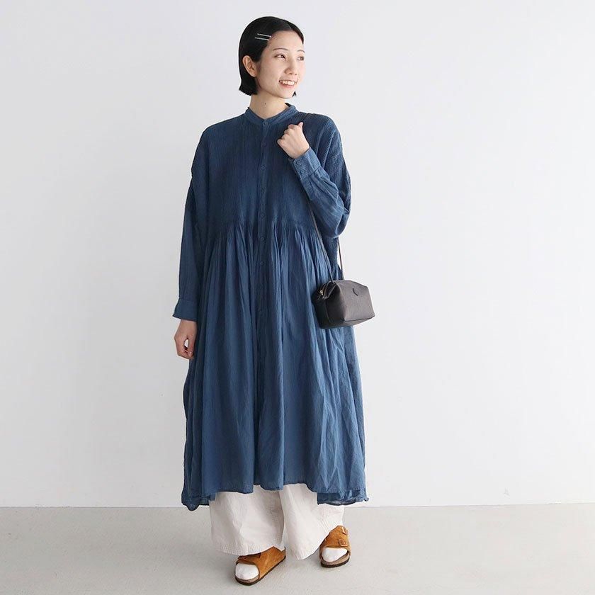 maison de soil 80'S ORGANIC COTTON PINTUCK SHIRT DRESS