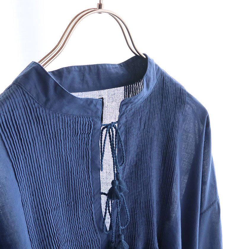 maison de soil HANDWOVEN KHADI COTTON BANDED TUNIC の通販。- AIDA ONLINE STORE  毎日をちょっぴり楽しくするライフスタイルショップ