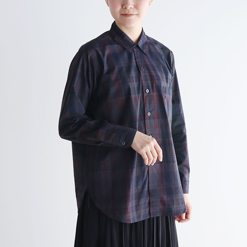 CIOTA Regular Collar Shirt Madras Overdye