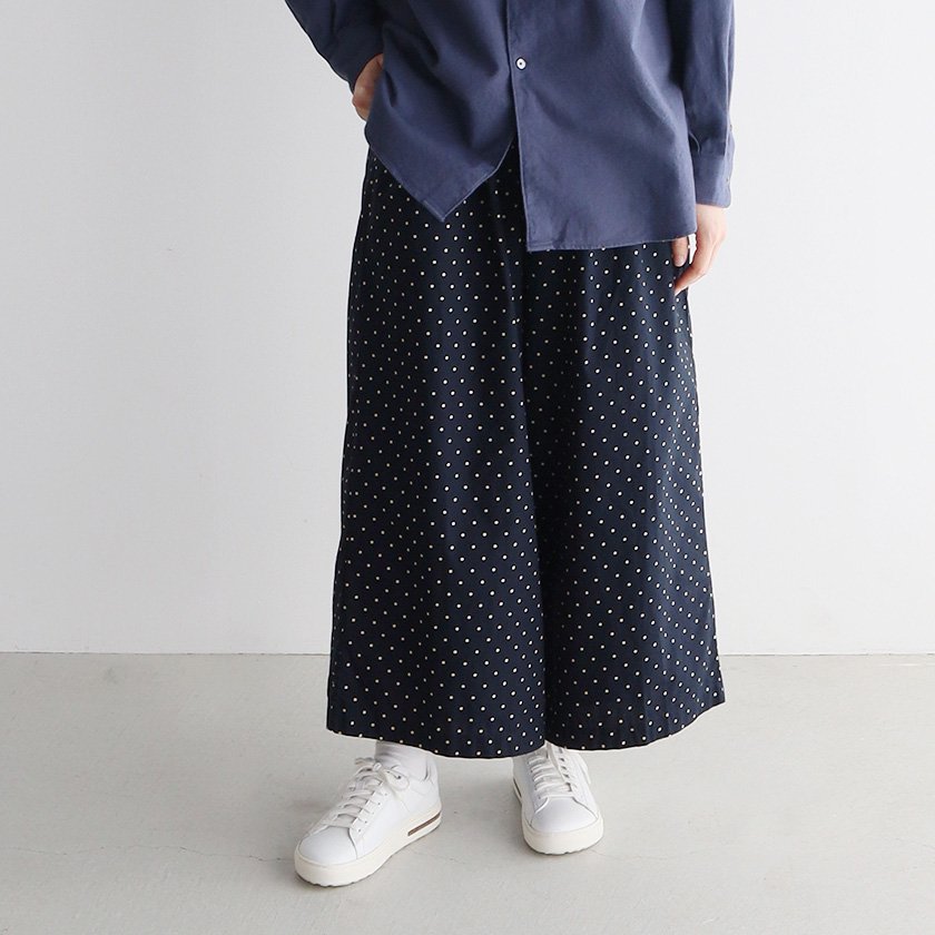 SOIL 40'S POPLIN DOT PRINT EASY PANTS