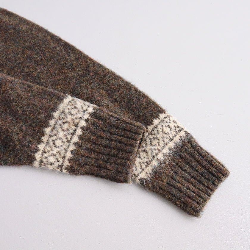 John Tulloch SHETLAND WOOL NORDIC CREW NECK PULLOVER の通販