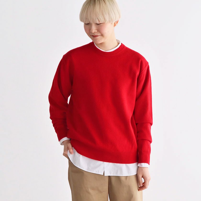 <img class='new_mark_img1' src='https://img.shop-pro.jp/img/new/icons14.gif' style='border:none;display:inline;margin:0px;padding:0px;width:auto;' />BATONER Essential INNOCENT CASHMERE CREW NECK