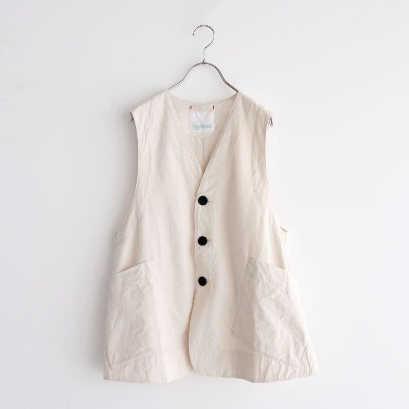 NATURAL LAUNDRY ナチュラルランドリー　ストライプ キルトベスト NATURAL LAUNDRY ナチュラルランドリー コットンリネン裏毛