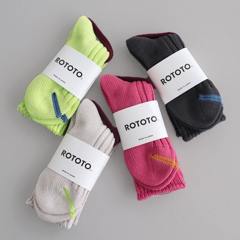 ROTOTO CHUNKY RIBBED CREW SOCKS