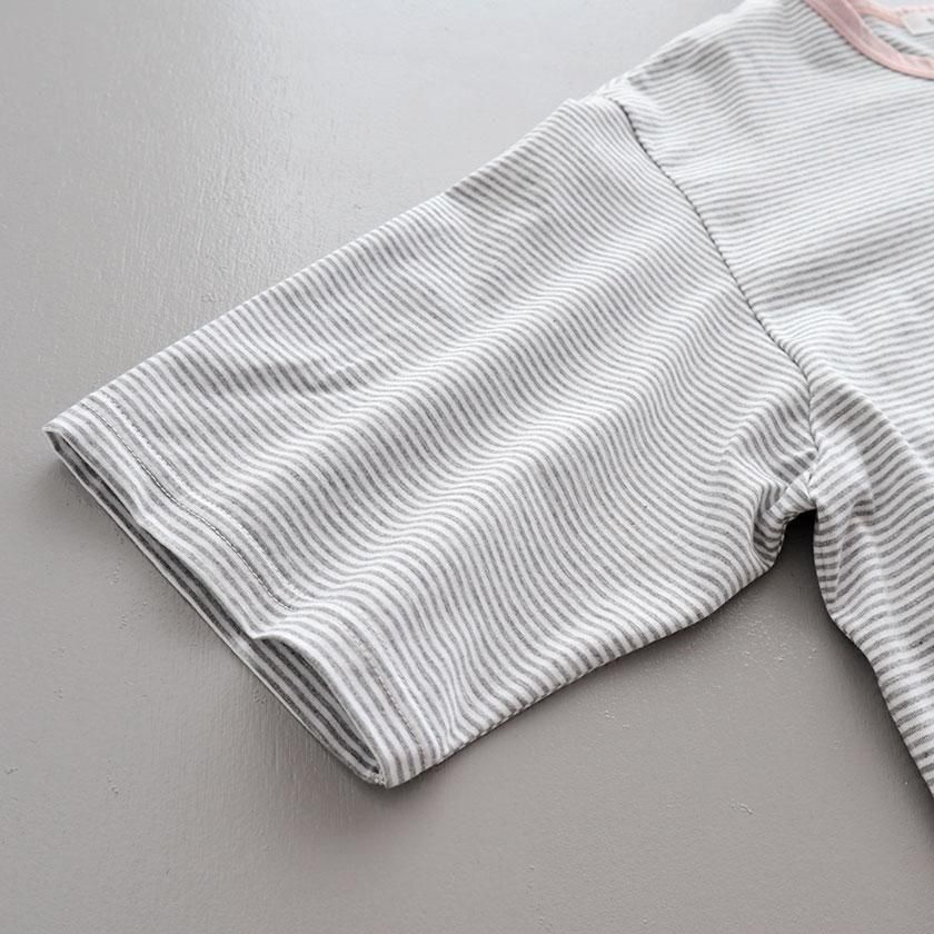 50s60s ビンテージ Excello グリッド＆ボーダー 半袖シャツ ML The Moss 60/2 シルケット天竺ボーダー Relax ショートスリーブ