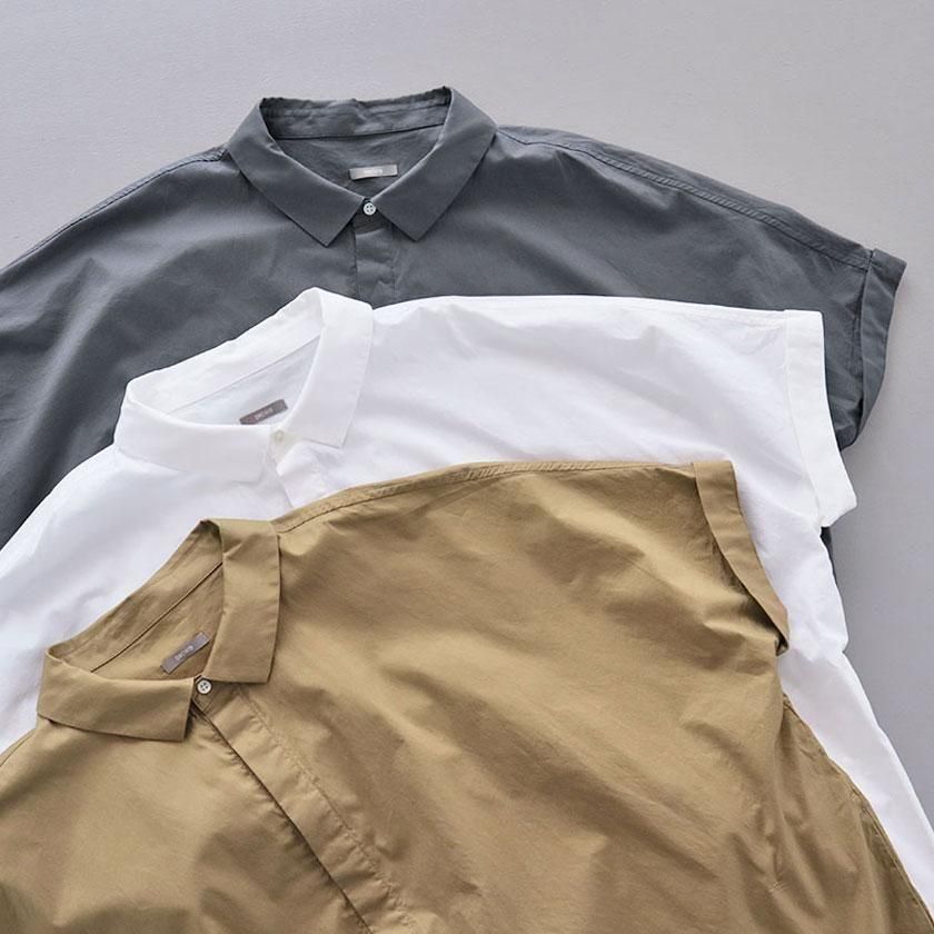 ハイカウントコットンタイプライターシャツワンピース