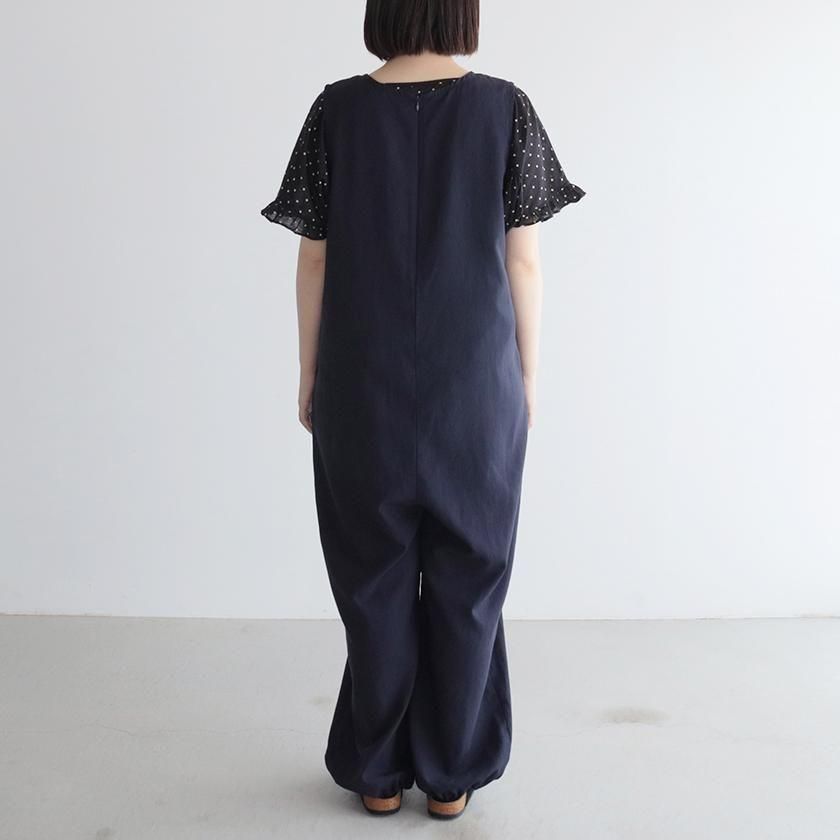 Veins Vネックジャンプスーツ / リネンブレンド の通販。- AIDA ONLINE