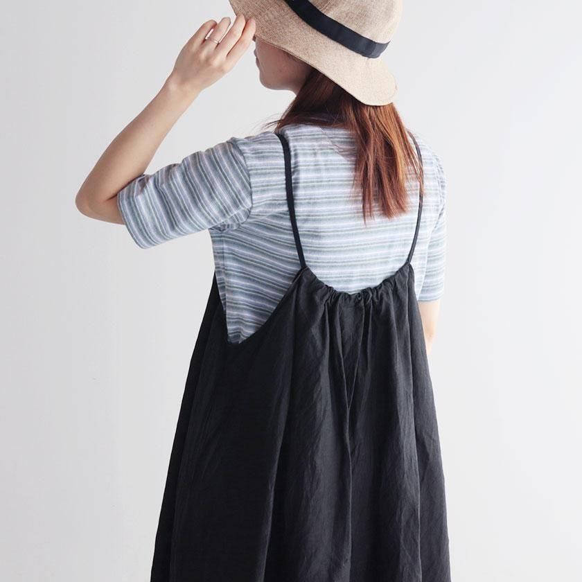 <img class='new_mark_img1' src='https://img.shop-pro.jp/img/new/icons14.gif' style='border:none;display:inline;margin:0px;padding:0px;width:auto;' />LE GLAZIK リネンポリエステル キャミソールワンピース