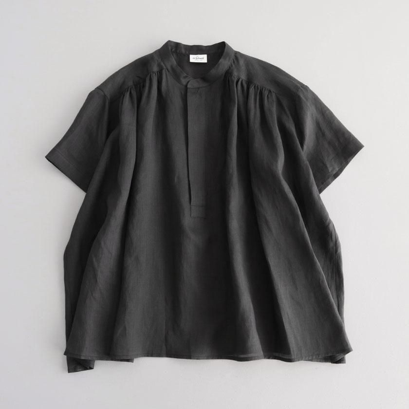 LE GLAZIK ラミー ギャザー ショートスリーブシャツ の通販