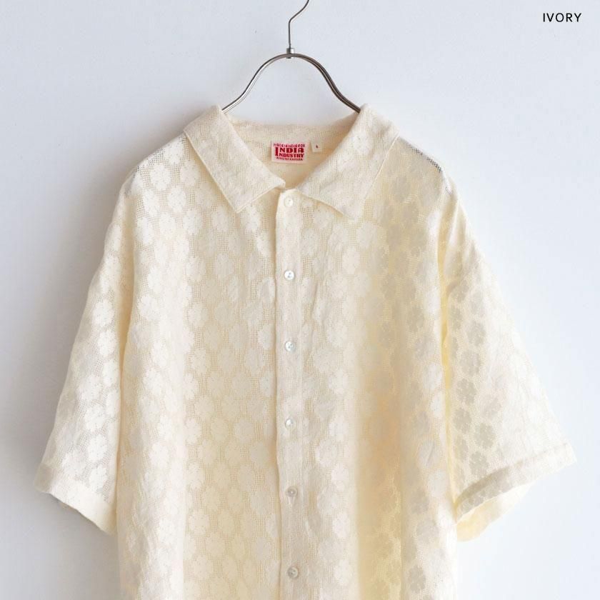 INDIA INDUSTRY CAMBAY レースシャツ（シャツ／ブラウス