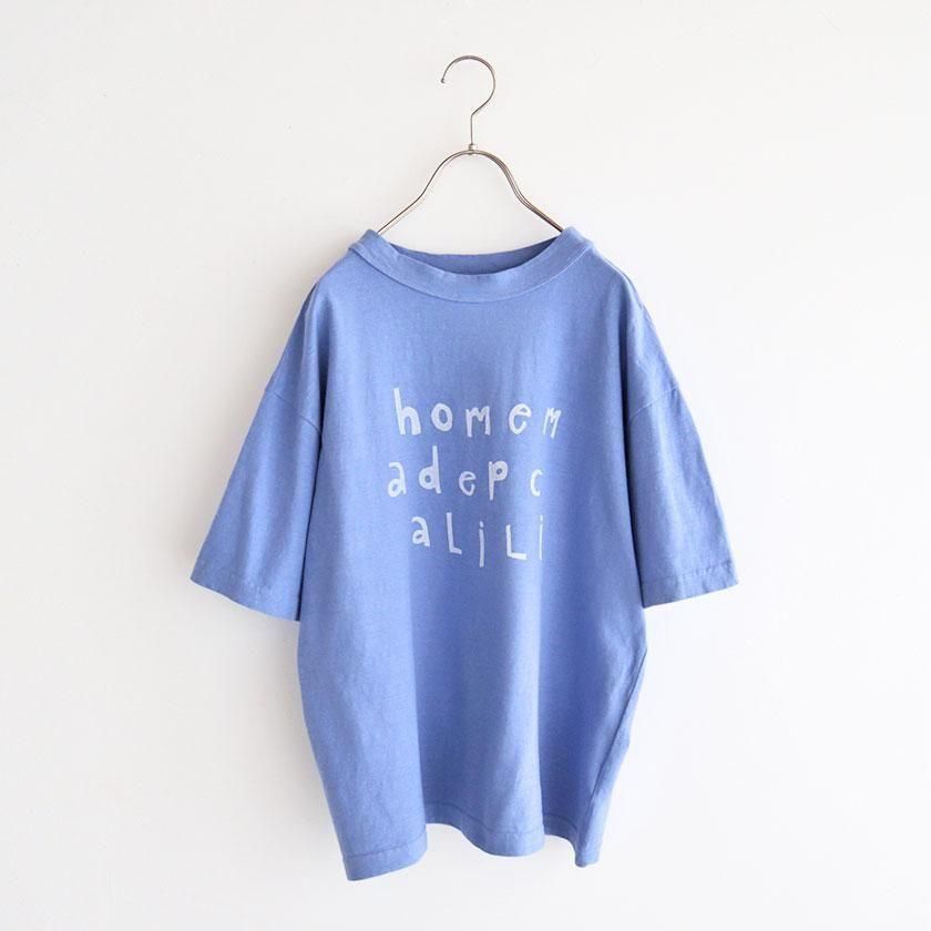 NATURAL LAUNDRY シャンカール天竺 ミニモックフォントTシャツの