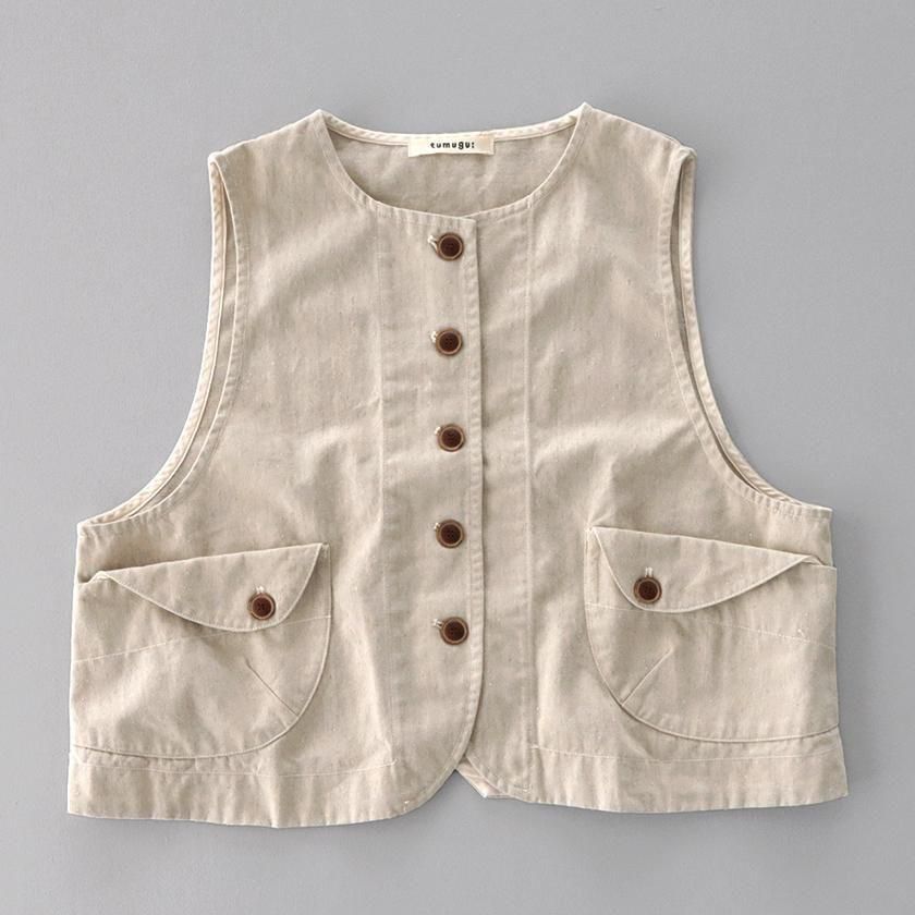 ⭐︎⭐︎⭐︎⭐︎様　tumugu: コットンリネンポリ ベスト tumugu: コットンリネンポリ ベスト の通販。- AIDA ONLINE