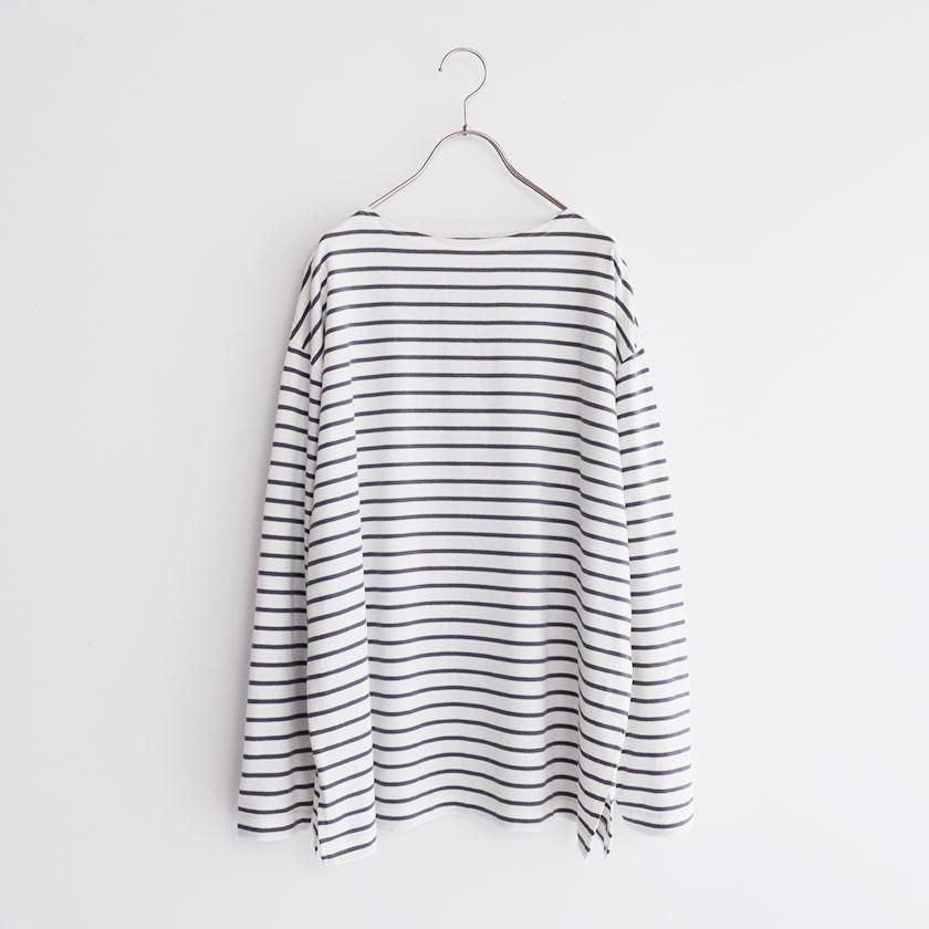 tシャツ layered style border long sleeve tops レディース Border long t-shirts(Ivory) | K