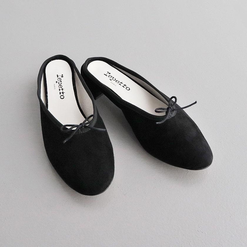 <img class='new_mark_img1' src='https://img.shop-pro.jp/img/new/icons14.gif' style='border:none;display:inline;margin:0px;padding:0px;width:auto;' />Repetto Camille Mules Goatskin suede